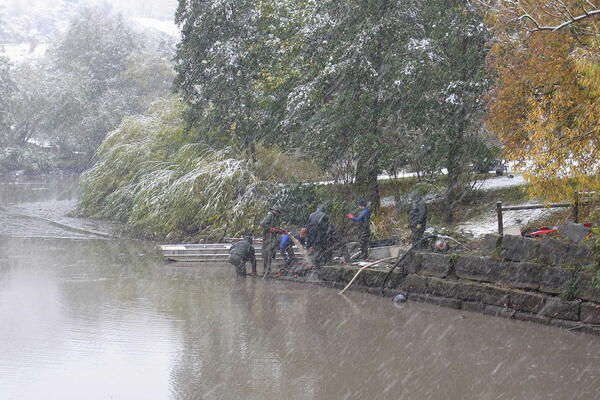 Lindenbachsee im Winter