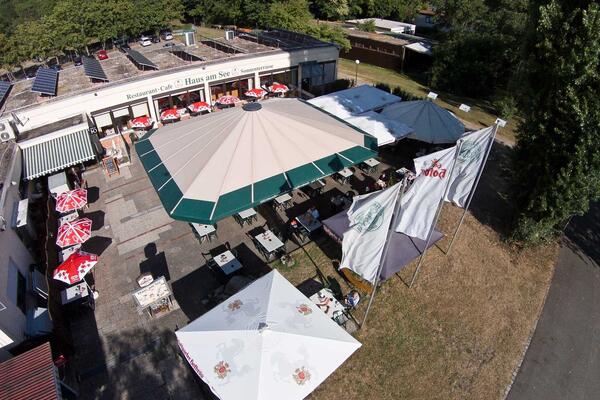 Luftaufnahme des Vereinsheims