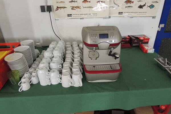 Kaffeemaschine im Schulungsraum „Alte Kegelbahn“