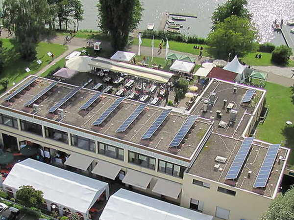 Das Vereinsheim des WAV von oben